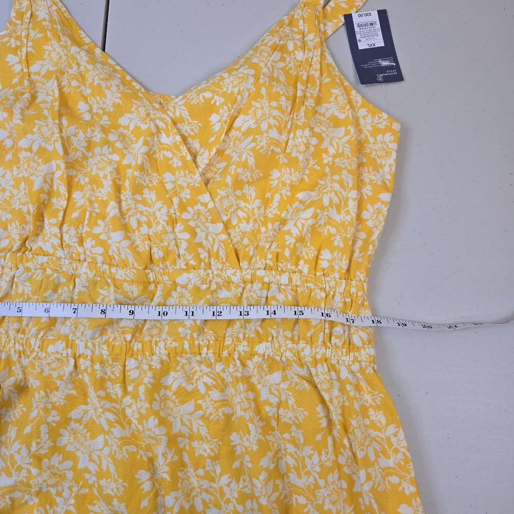 NWT UT Yellow Floral Sleeveless Maxi Dress Size XXL - Picture 10 of 13